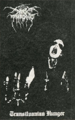 Transylvanian Hunger record cover with a screaming face.
